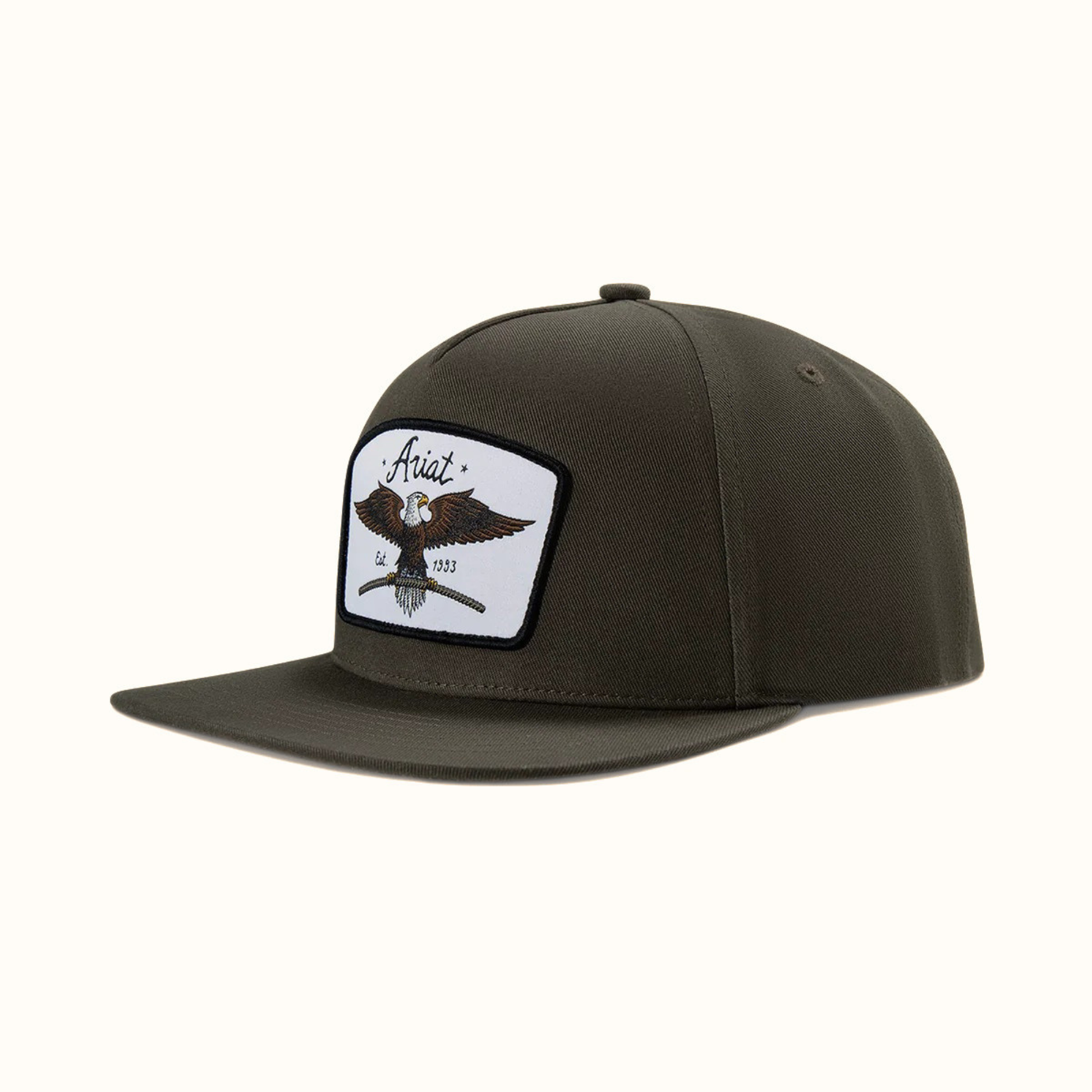 Ariat Eagle Patch Snapback Cap Olive front view