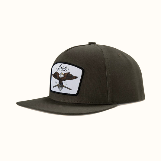 Ariat Eagle Patch Snapback Cap Olive front view