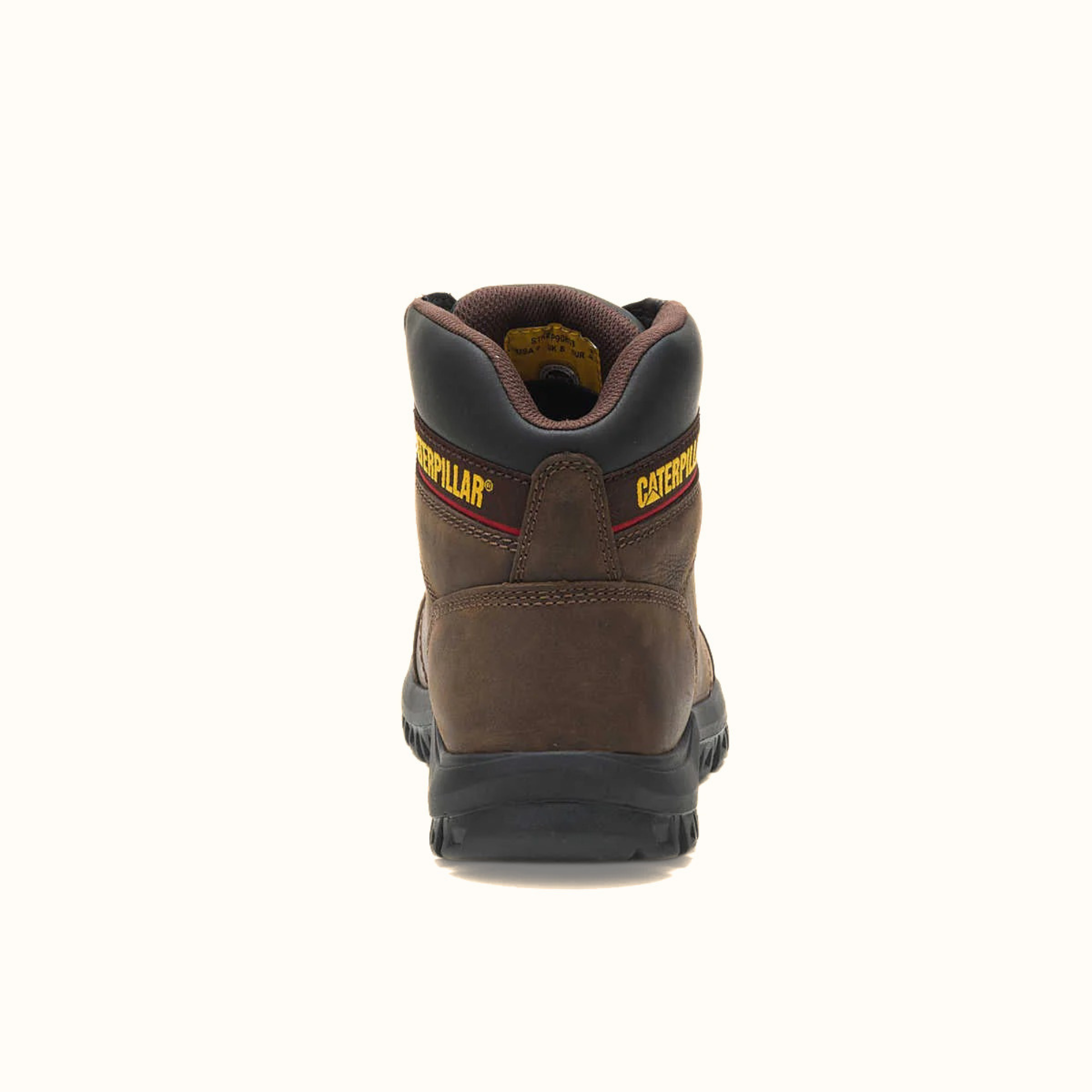 Rear view of CAT Outline Steel Toe Work Boot