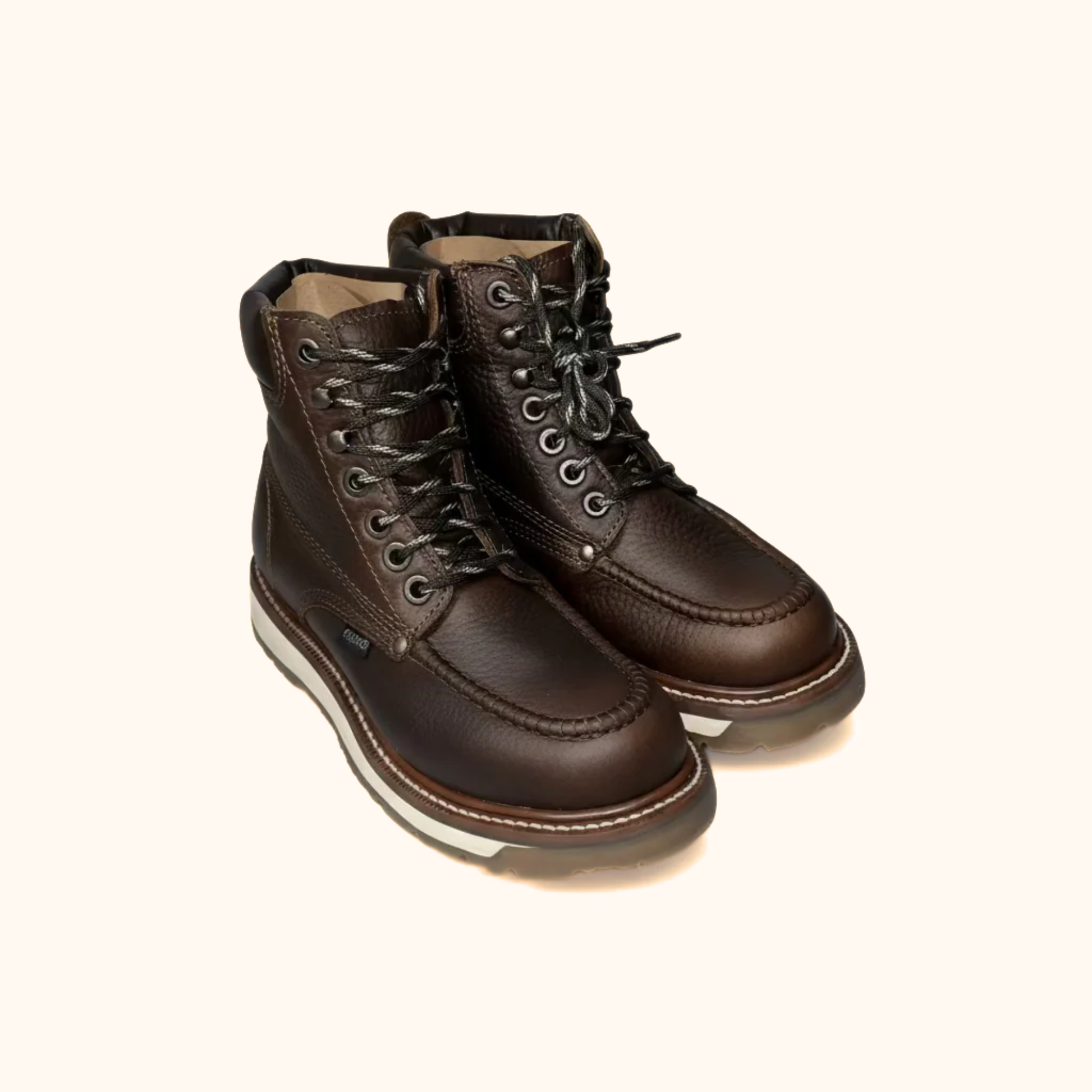 Cerro Anti-Clavos brown leather steel toe work boots angled view