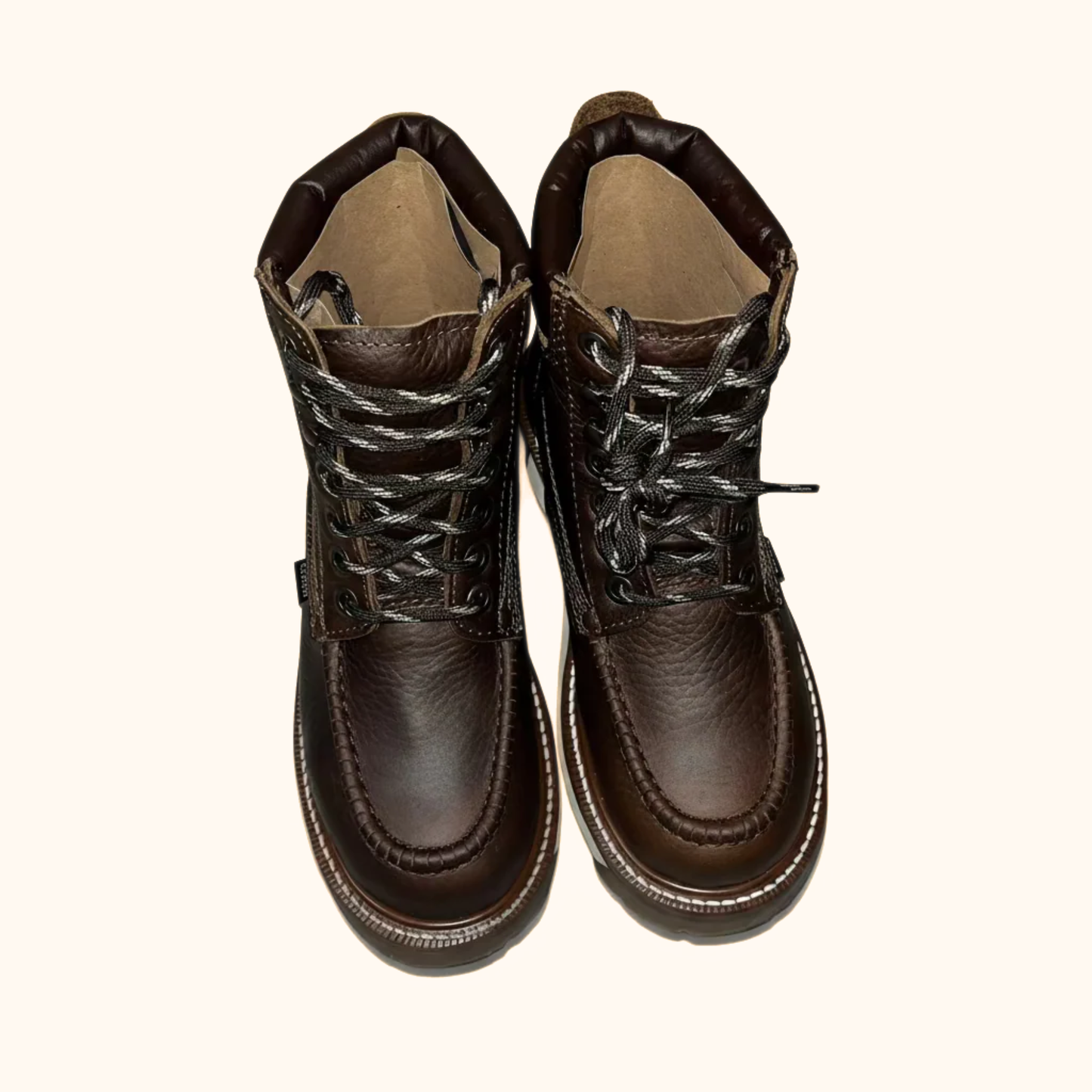 Cerro Anti-Clavos brown leather work boots top view
