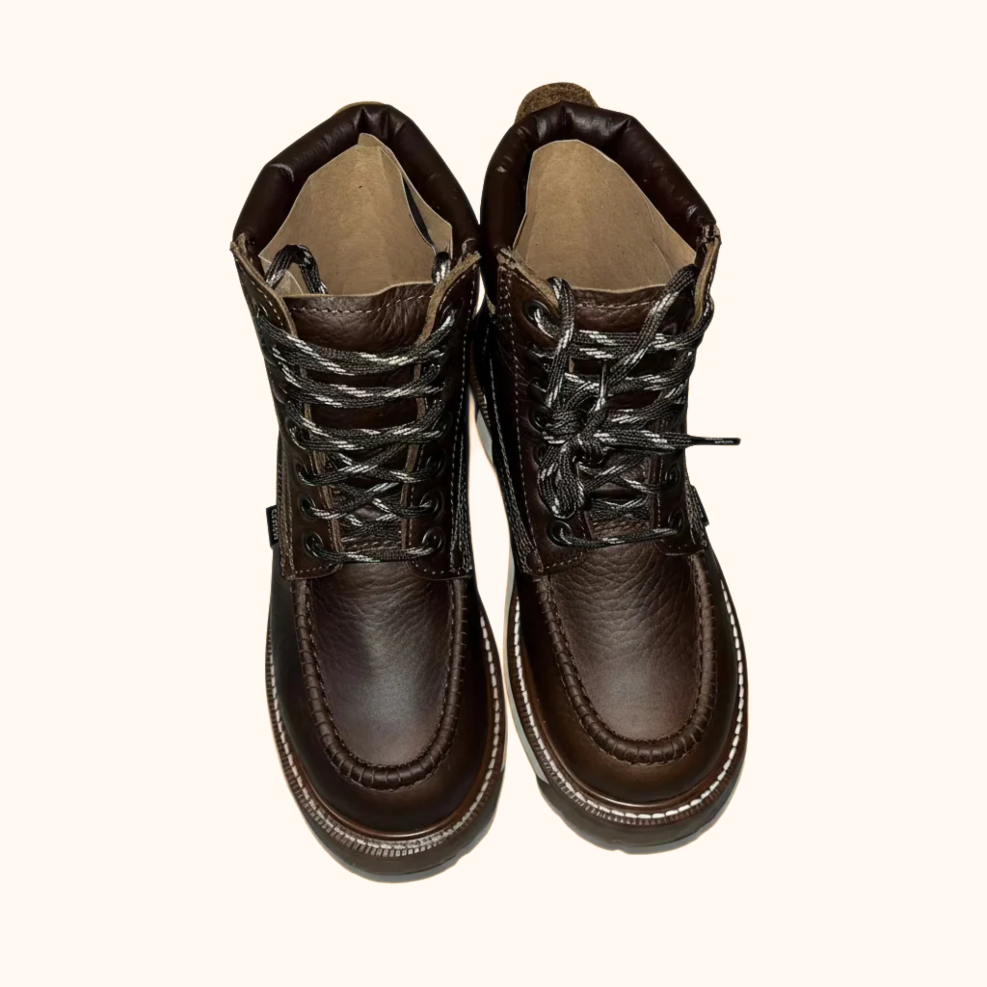 Cerro Anti-Clavos brown leather work boots top view