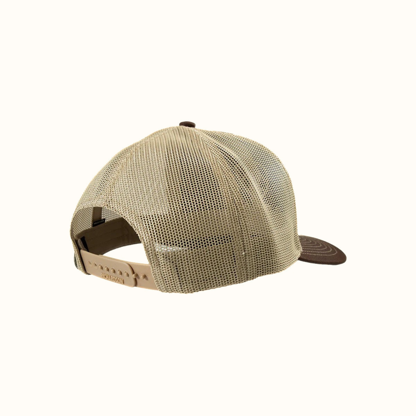 Ariat Shield Trucker Cap Brown rear angle closure view