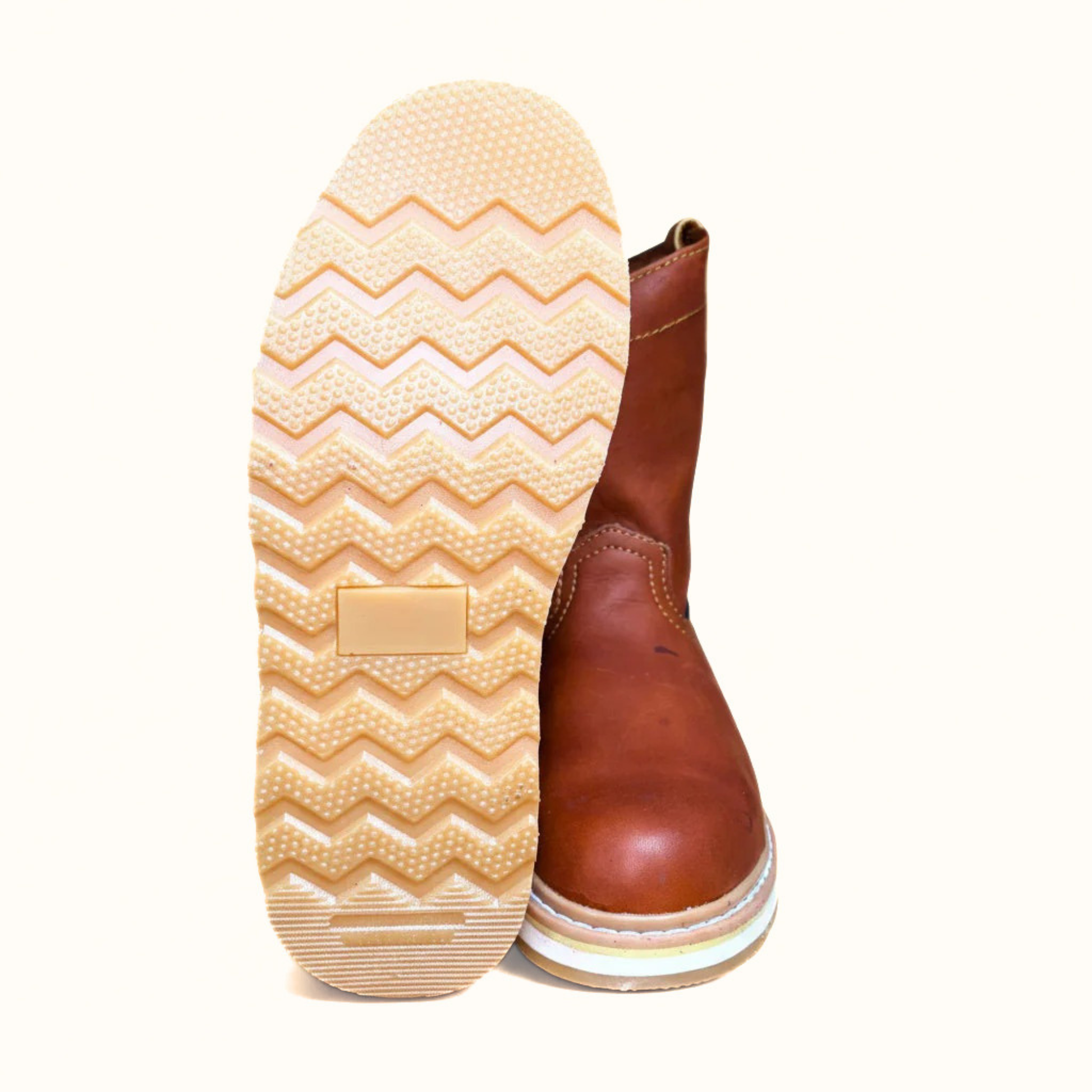 Cerro 805 Rooper Piel Nuez Casco Work Boot brown leather outsole view