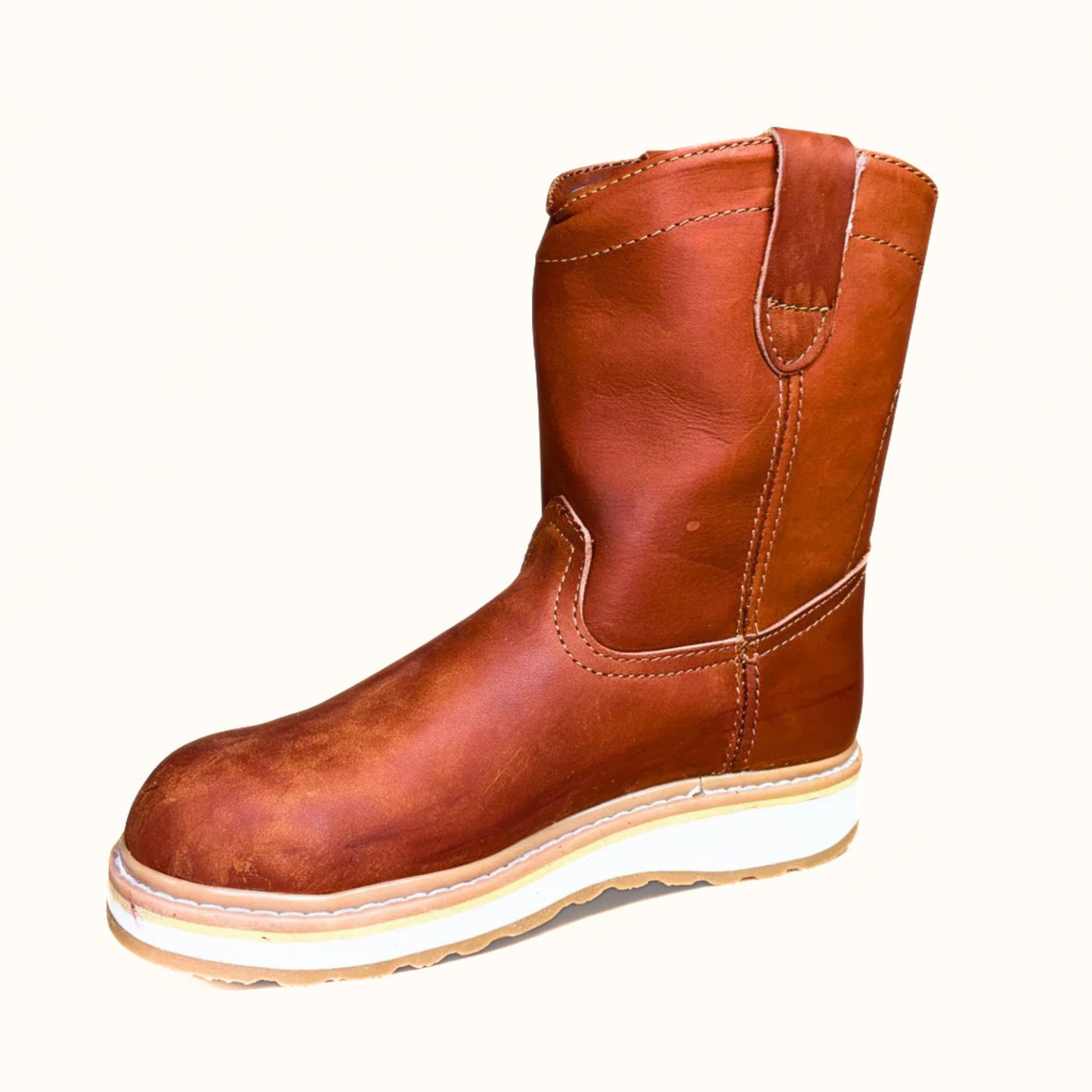 Cerro 805 Rooper Piel Nuez Casco Work Boot brown leather angle view