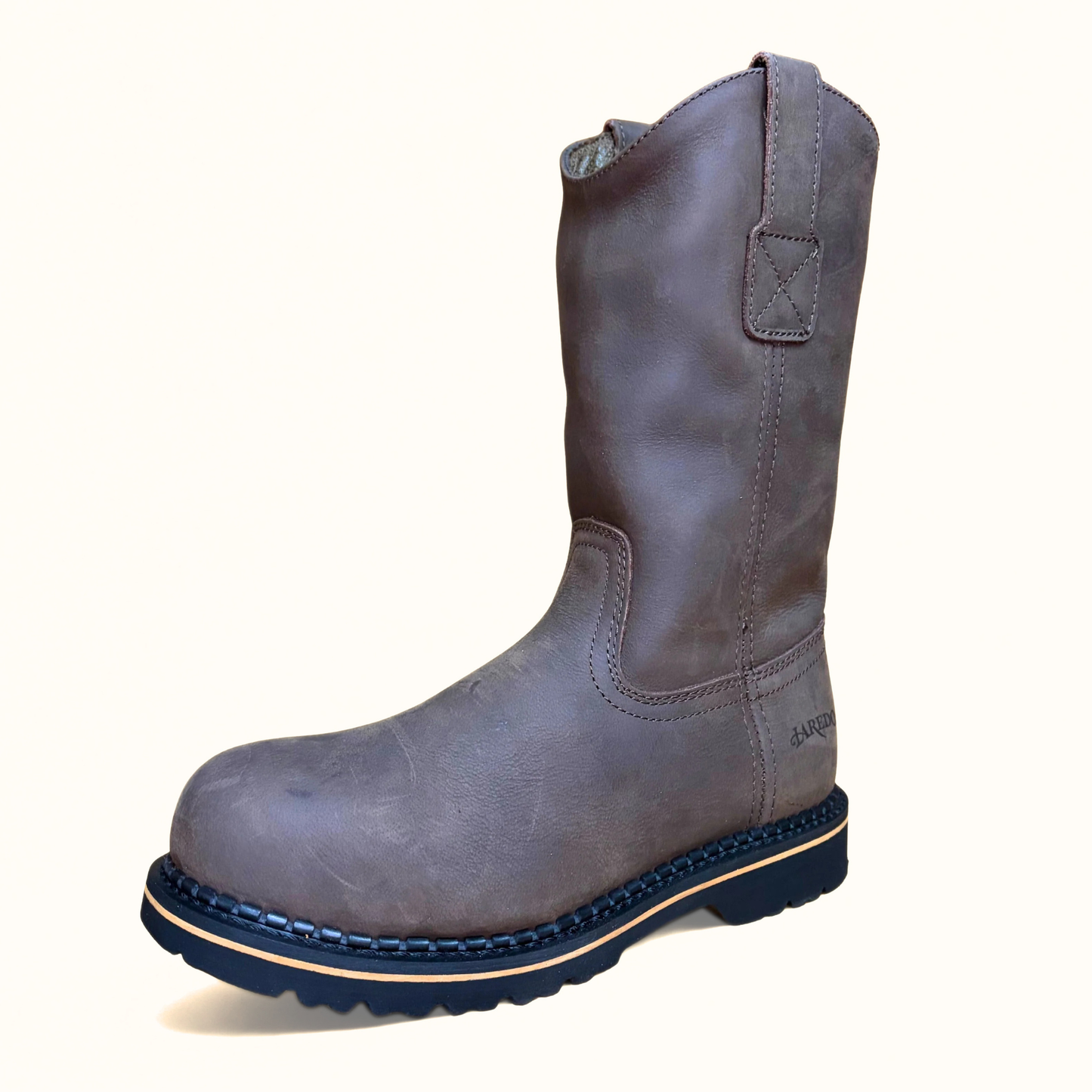 Laredo Rake Western Work Boot brown leather work boot front angle view