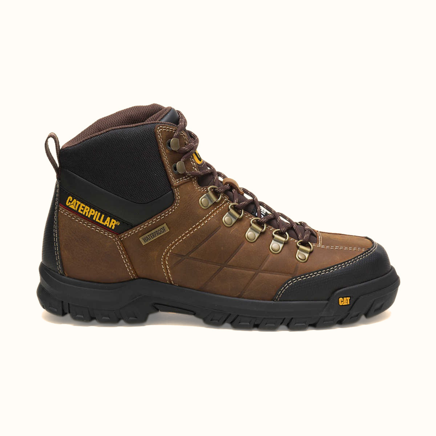 CAT Threshold Waterproof Steel Toe Work Boot side view