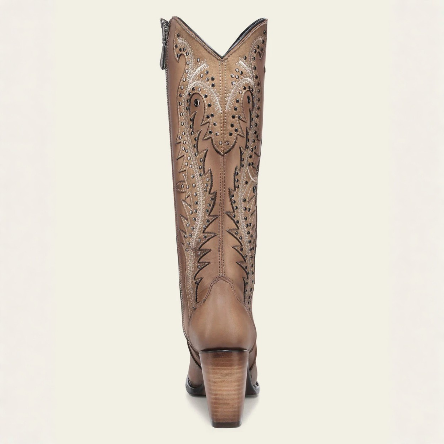 Cuadra Tall Western Style Brown Boot rear view