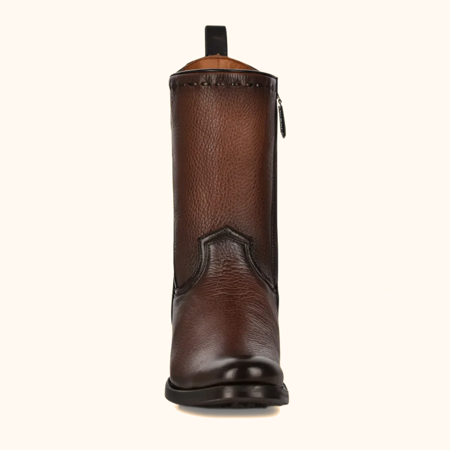 Front profile view of Cuadra Maple Deer Laser & Woven Round Boot