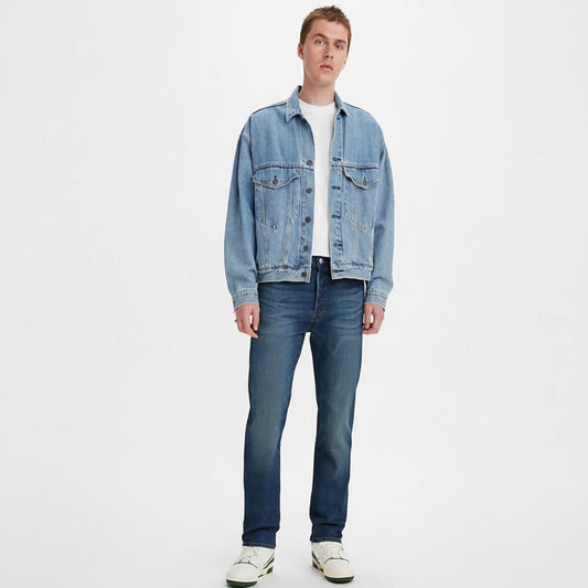 Levi’s 501 Original Fit Men’s Jeans front view on model in blue denim