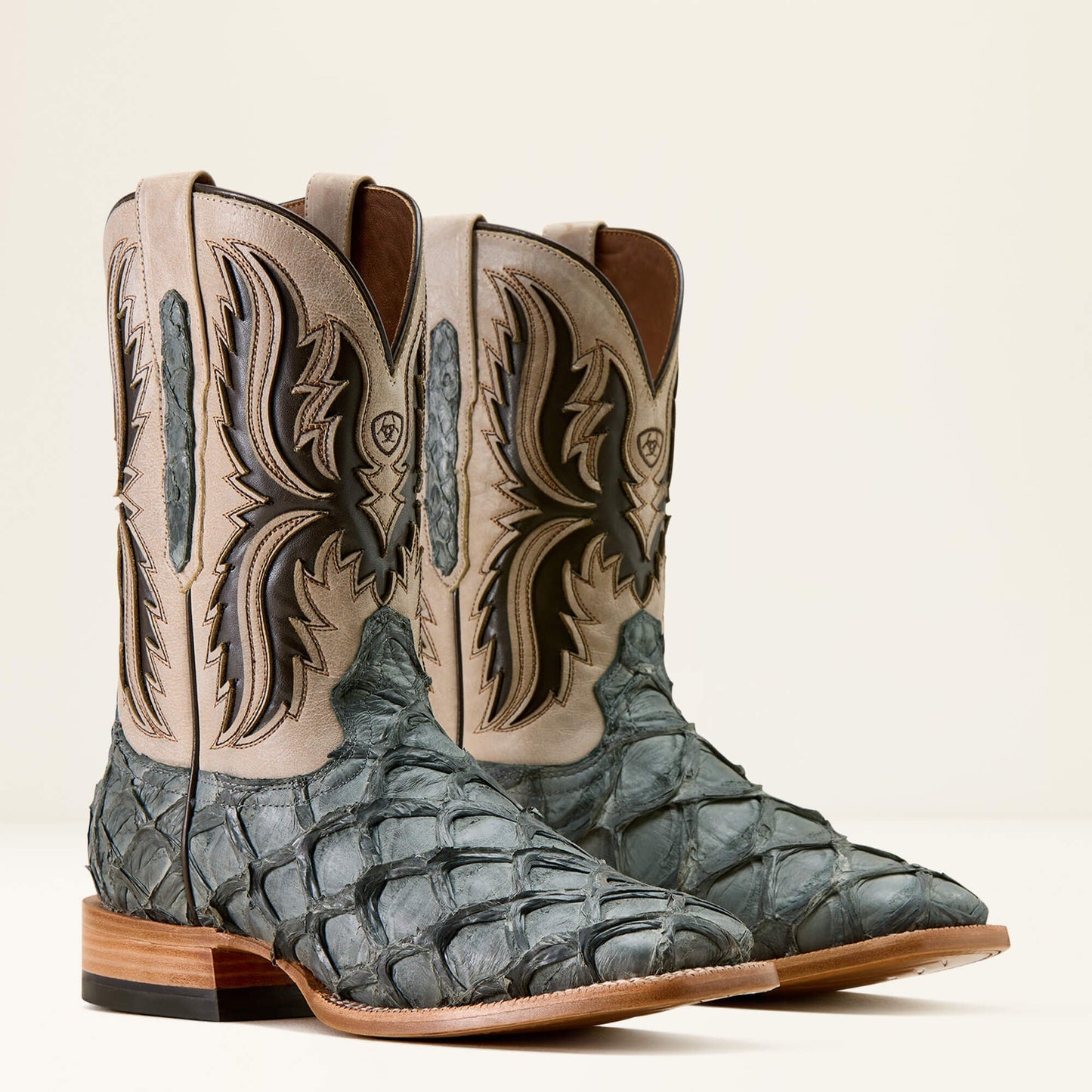 Ariat Ashwood Wide Square Toe Cowboy Boot pair standing view