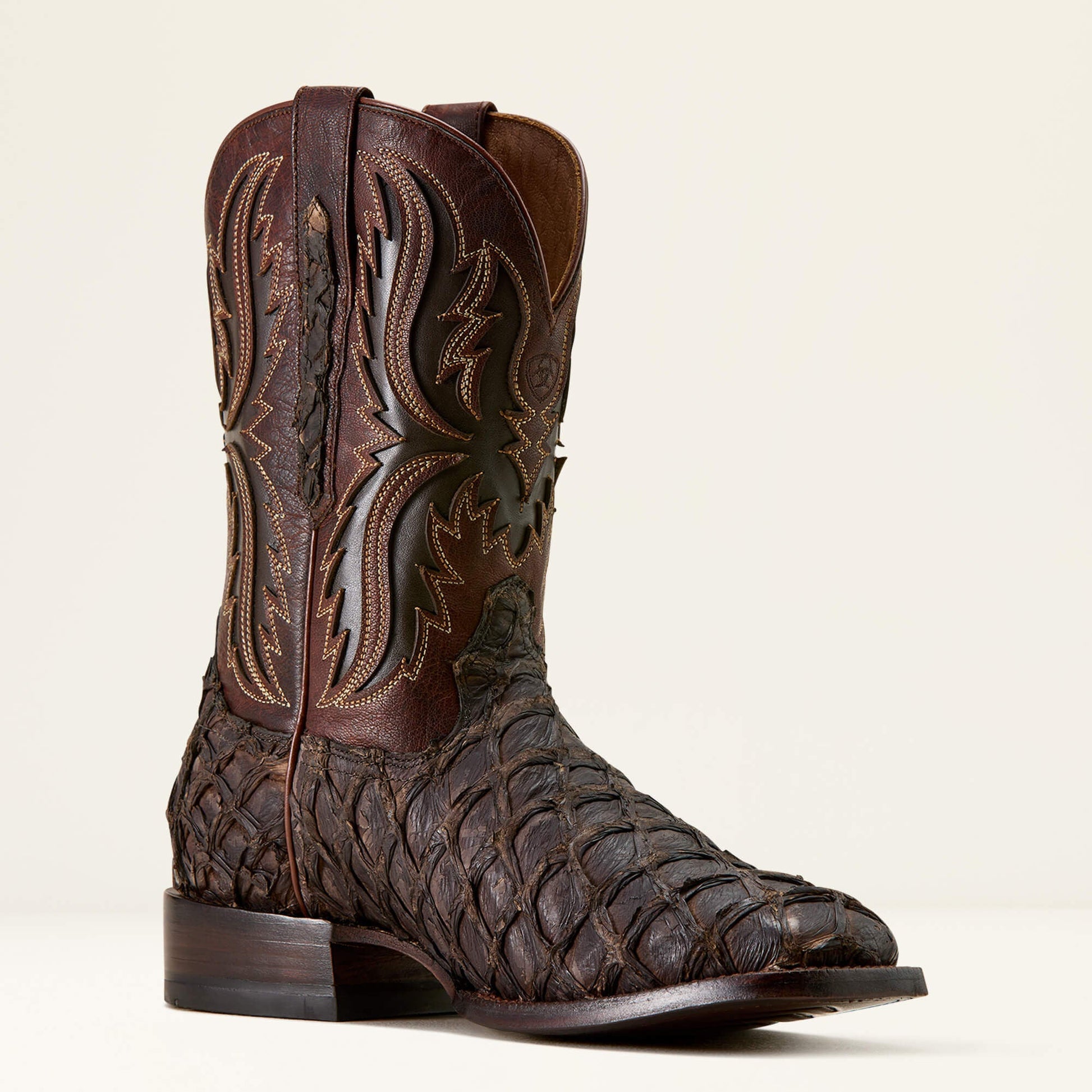 Ariat Ashwood Wide Square Toe Cowboy Boot angled profile