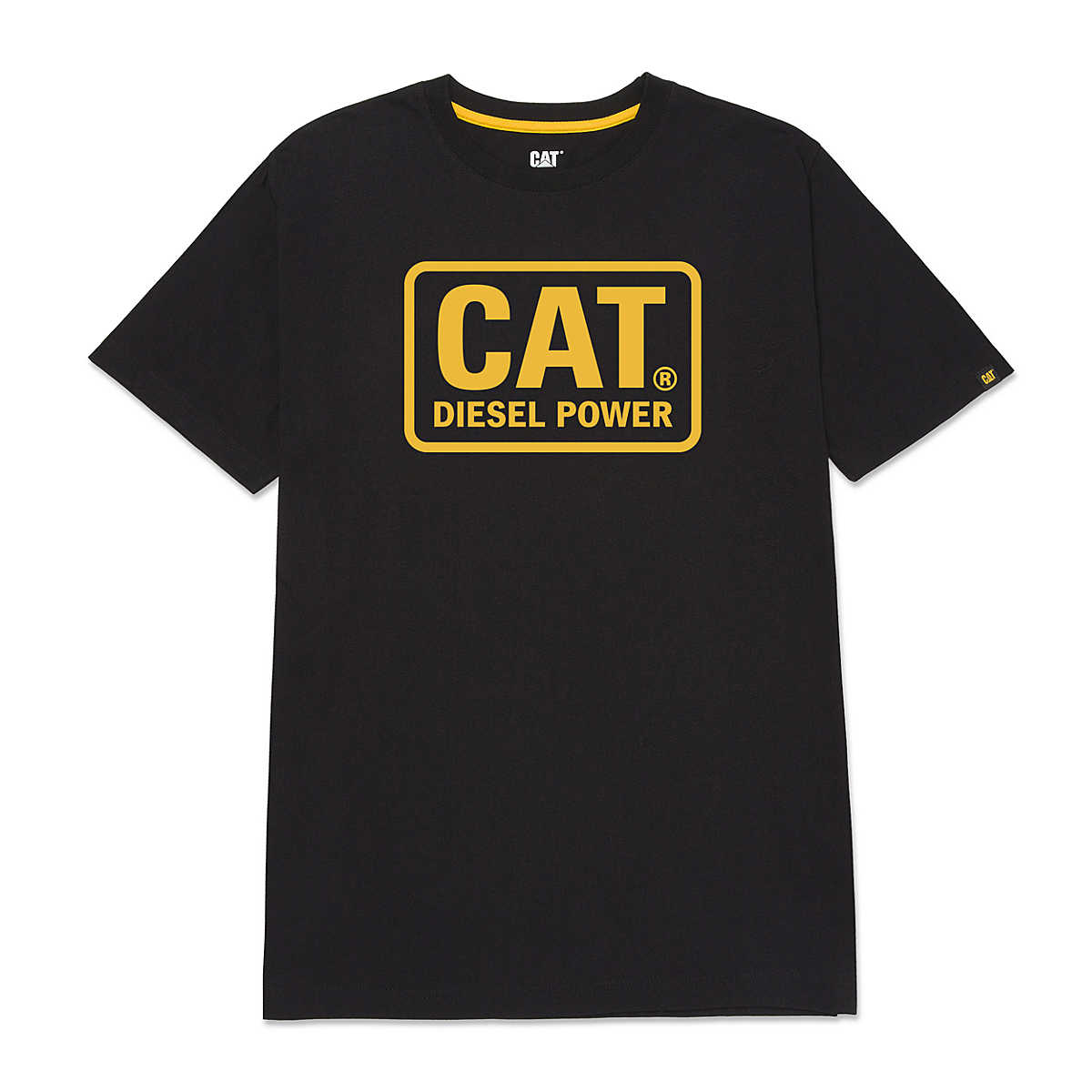 CAT Diesel Power Black Short Sleeve Tee front view