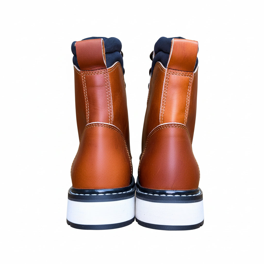 Cerro 750 Industrial work boot rear view showing padded collar