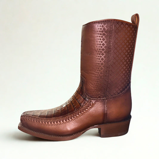 Los Altos Caiman Belly 7X Toe Low Shaft Boot side profile