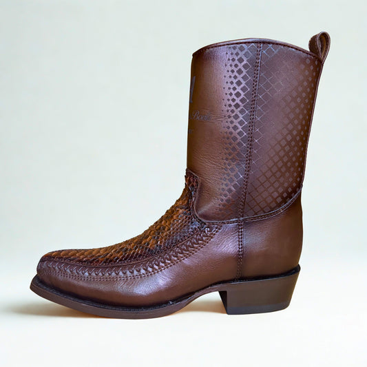 Los Altos Python Porto Faded Brown 7X Toe Low Shaft Boot side profile