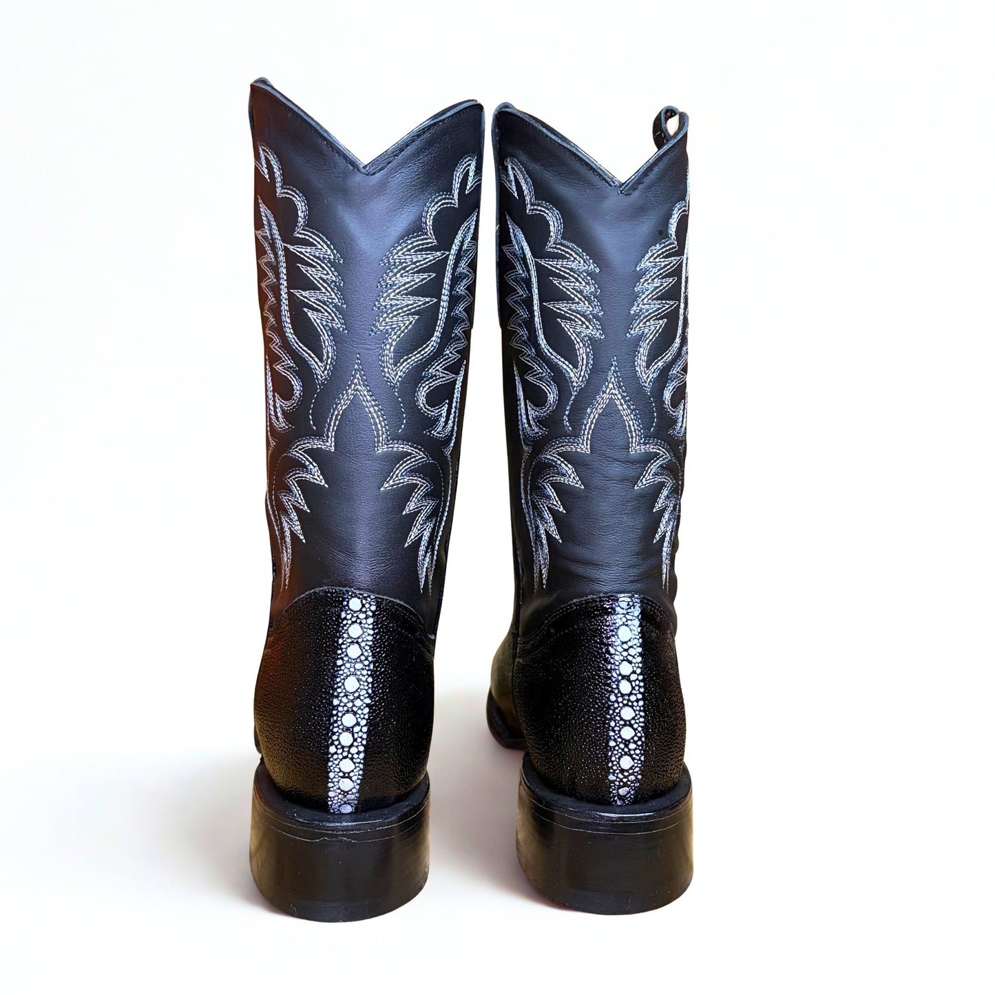 Bota texana Arius Imitación Mantarraya Negra