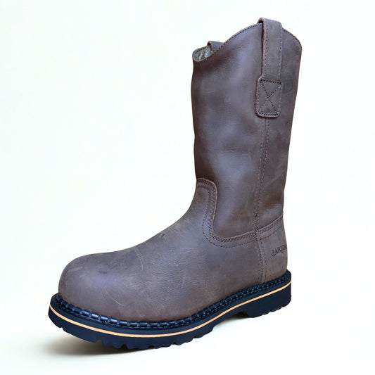Laredo Rake Western Work Boot brown leather work boot front angle view