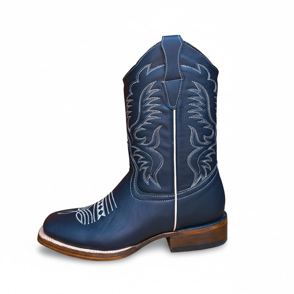 Arius Napa Negro Bulldog western boot side view