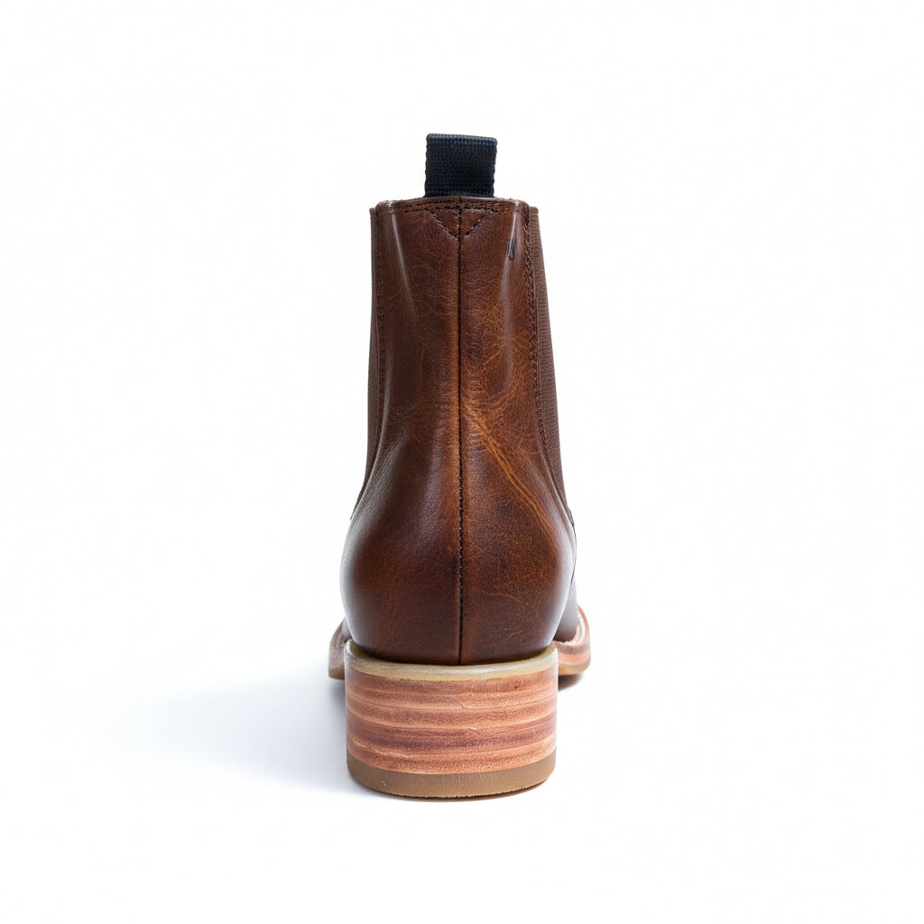 Cerro 1700 Whisky Cafe Square Toe Botin rear view