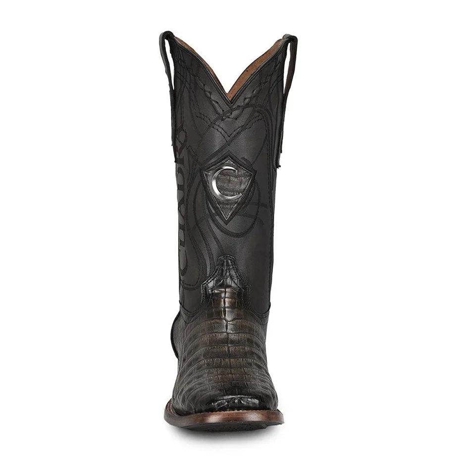 Atlantic Sand Caiman Embroidery & Laser & Woven Square Toe Boot