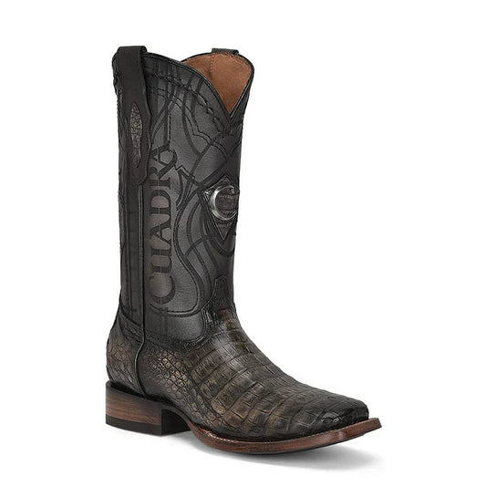 Atlantic Sand Caiman Embroidery & Laser & Woven Square Toe Boot
