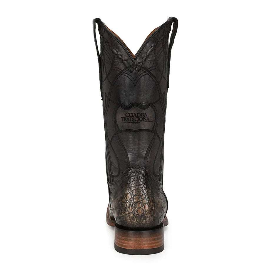Atlantic Sand Caiman Embroidery & Laser & Woven Square Toe Boot