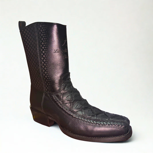 Los Altos Inverted Pirarucu 7X Toe Low Shaft Boot angled view