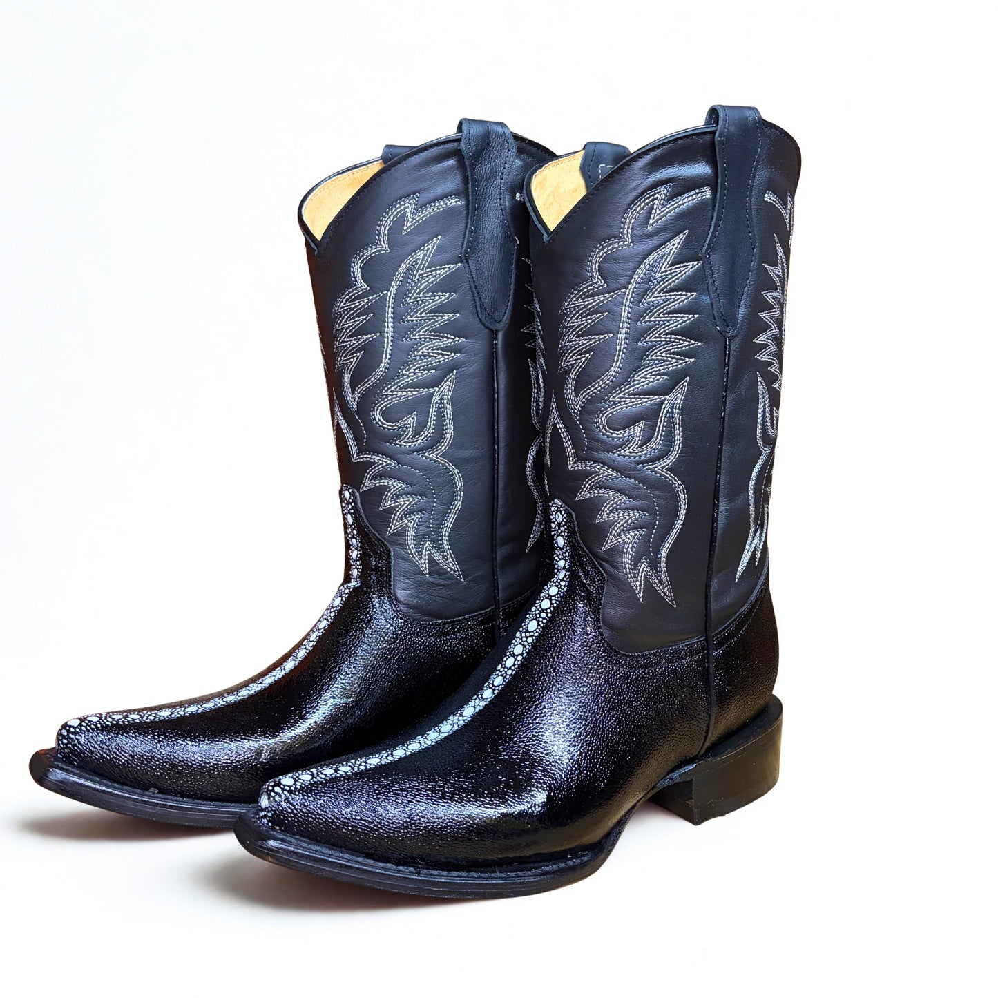 Bota texana Arius Imitación Mantarraya Negra