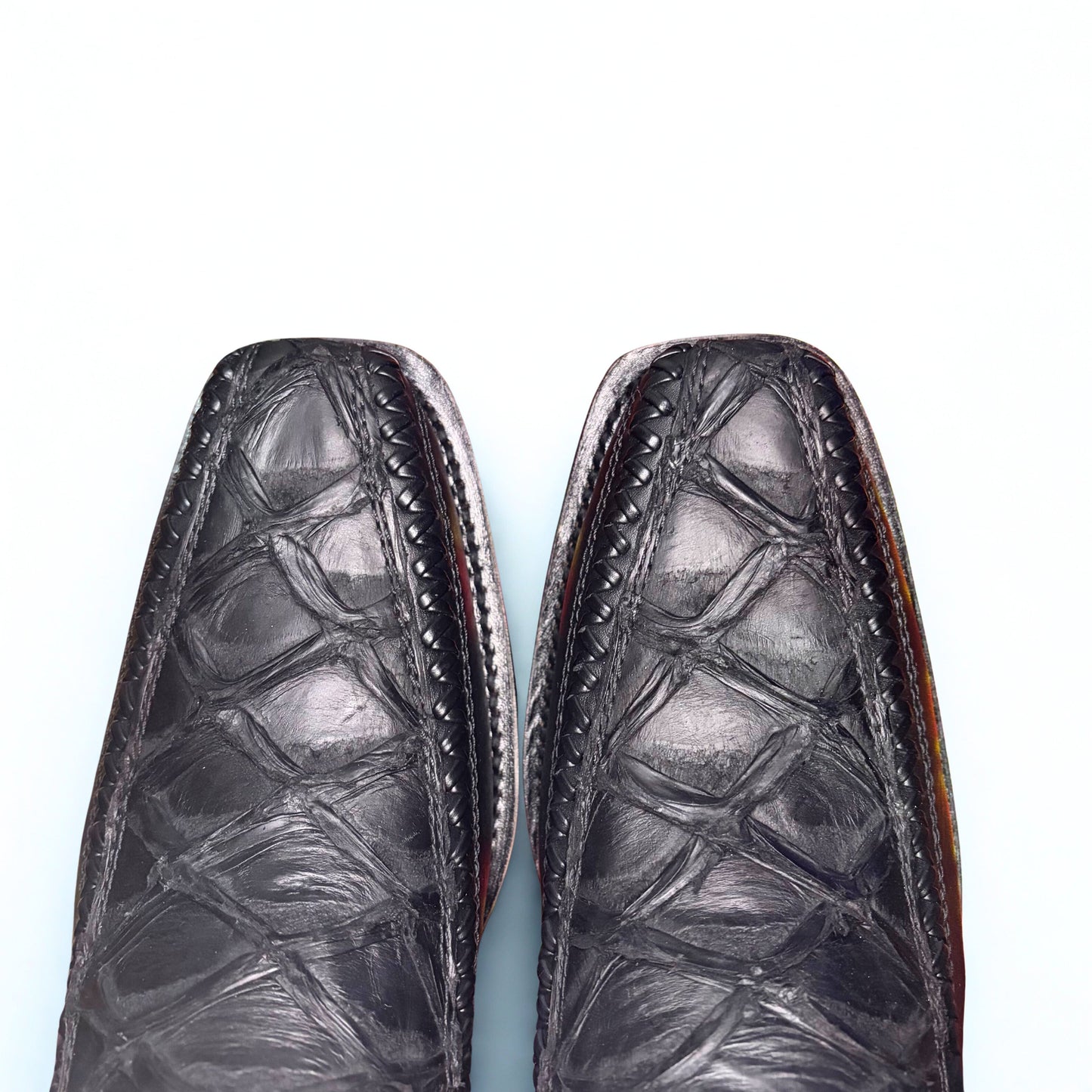 Los Altos Inverted Pirarucu 7X Toe Low Shaft Boot toe detail