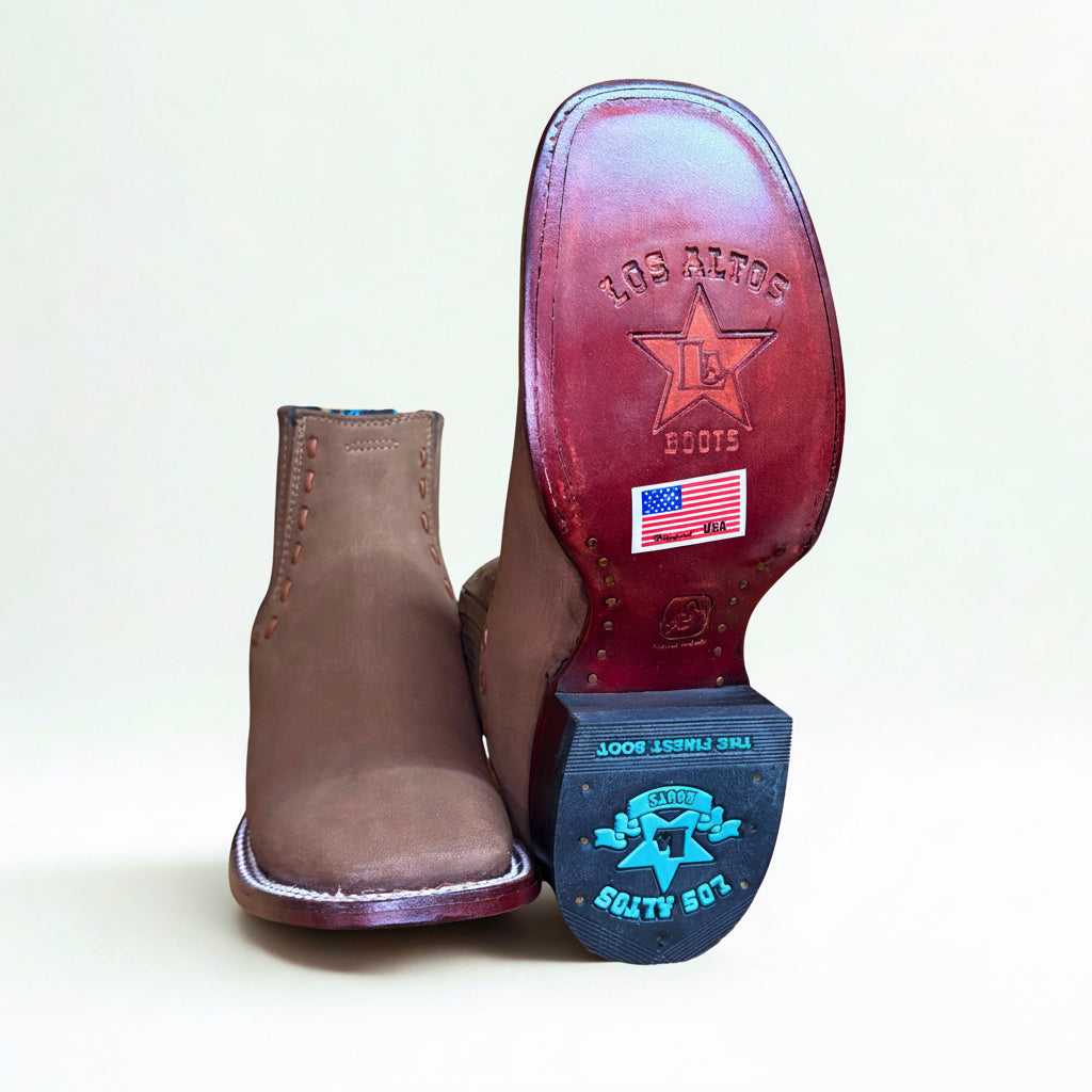 Los Altos Western ankle boot outsole view
