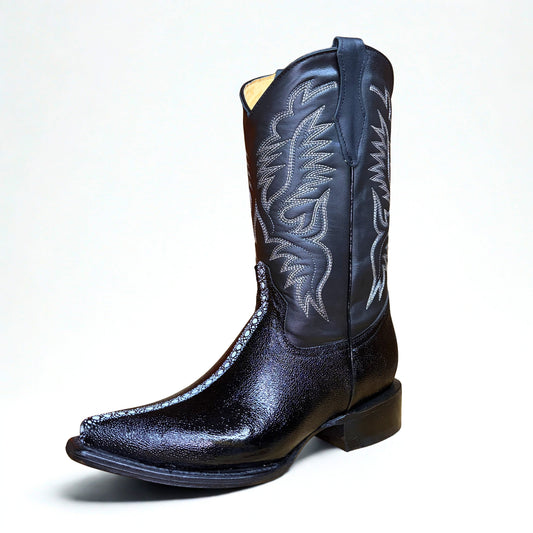 Bota texana Arius Imitación Mantarraya Negra