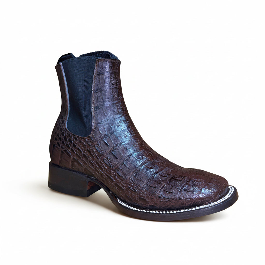 Cerro Crocodile Square Toe Western Boot angled view