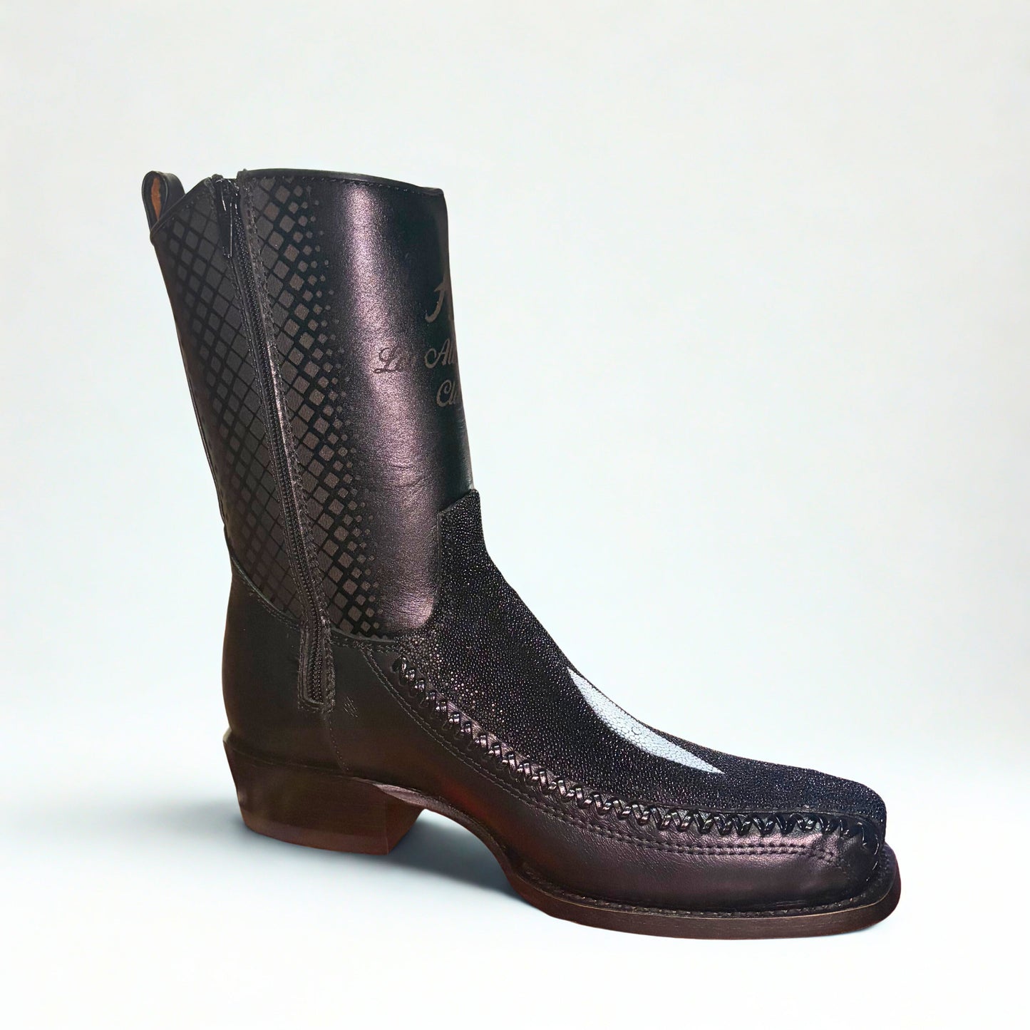 Los Altos Stingray Single Stone 7X Toe Low Shaft Boot opposite side view