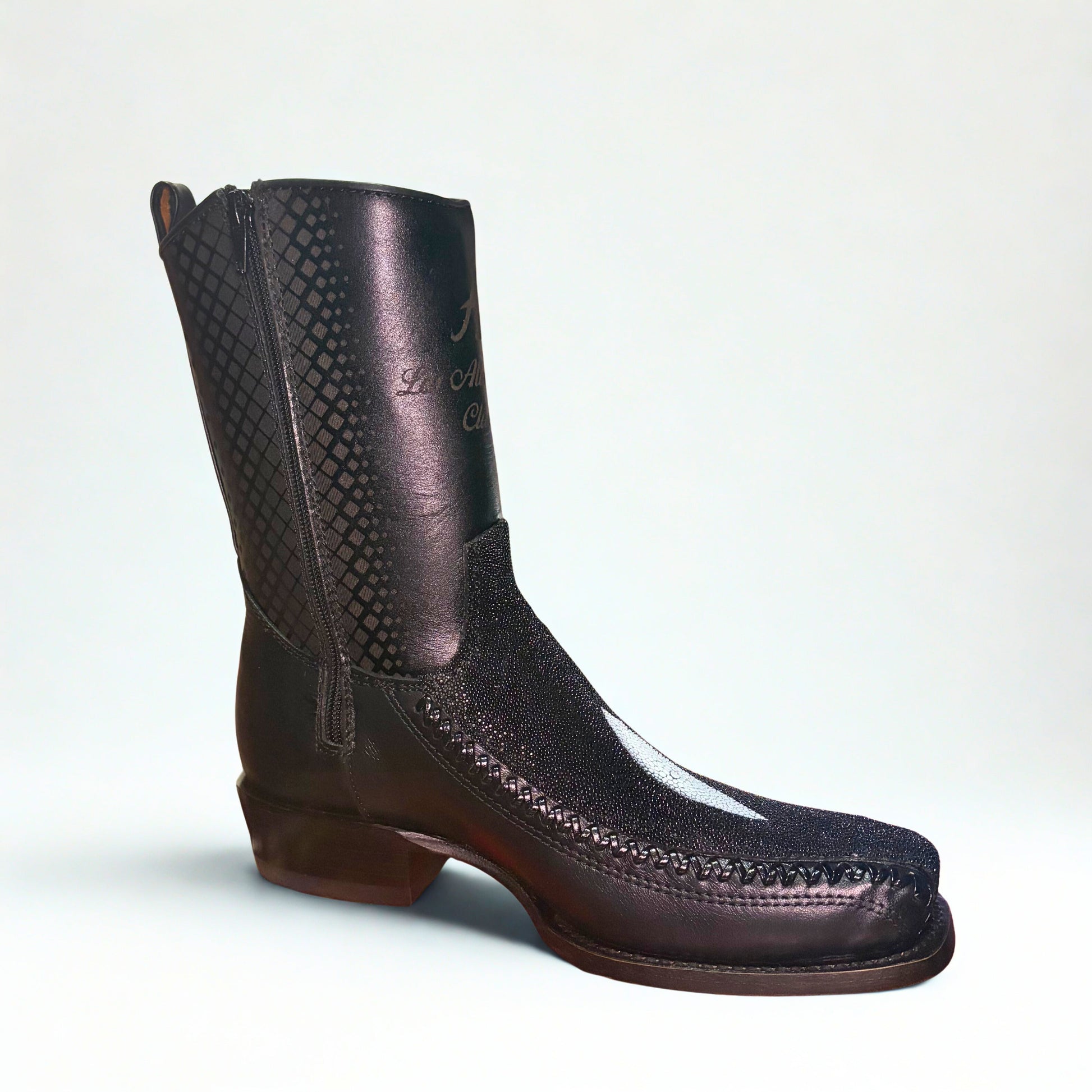 Los Altos Stingray Single Stone 7X Toe Low Shaft Boot opposite side view