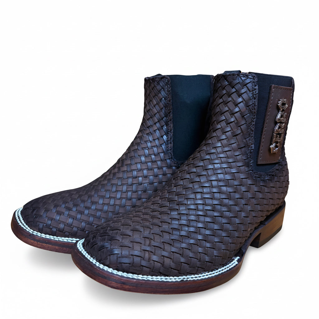 Cerro Petatillo Cafe Square Toe Botin pair view