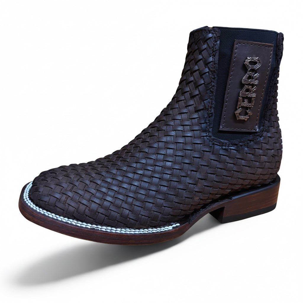 Cerro Petatillo Cafe Square Toe Botin front angle view