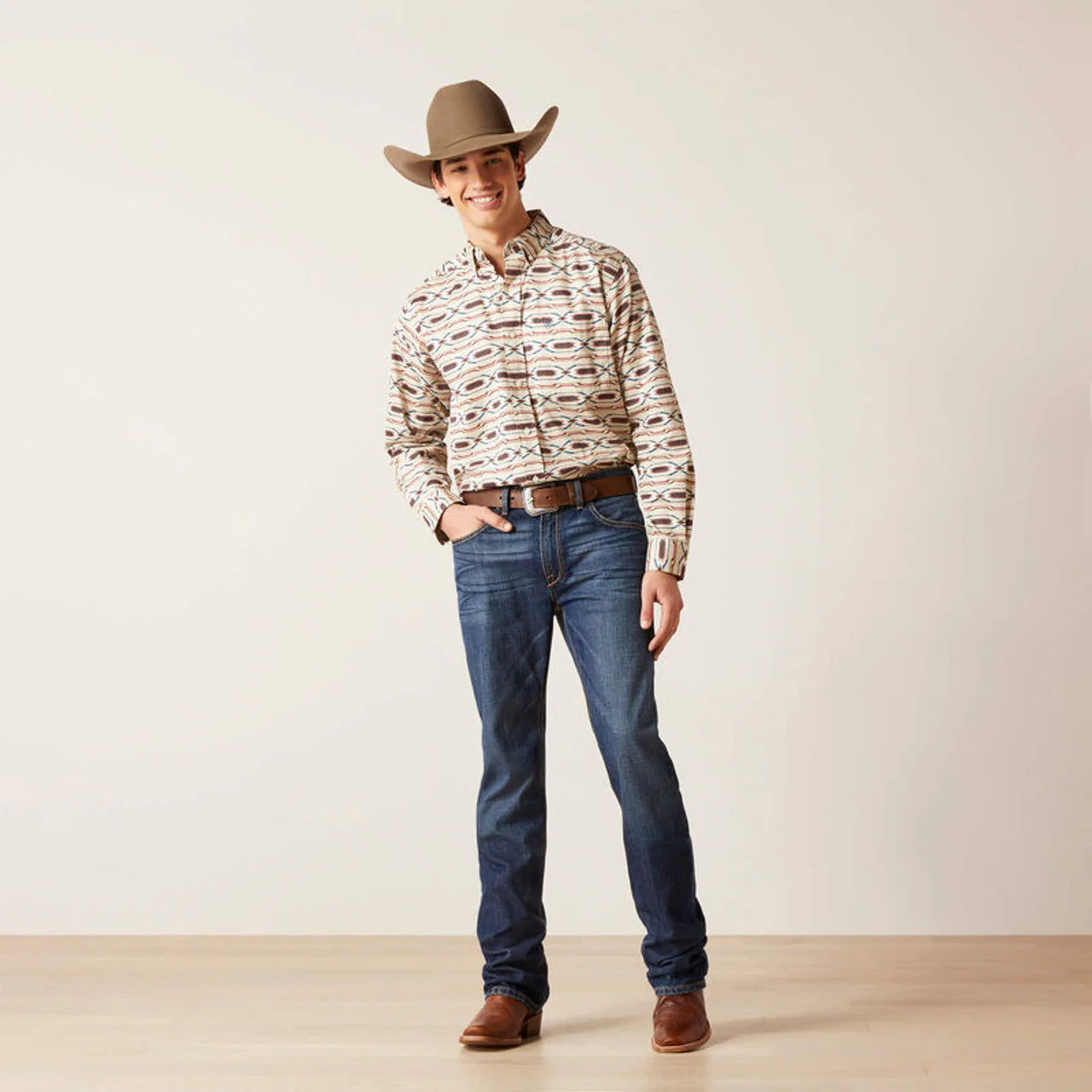 Camisa clásica con estampado Chimayo