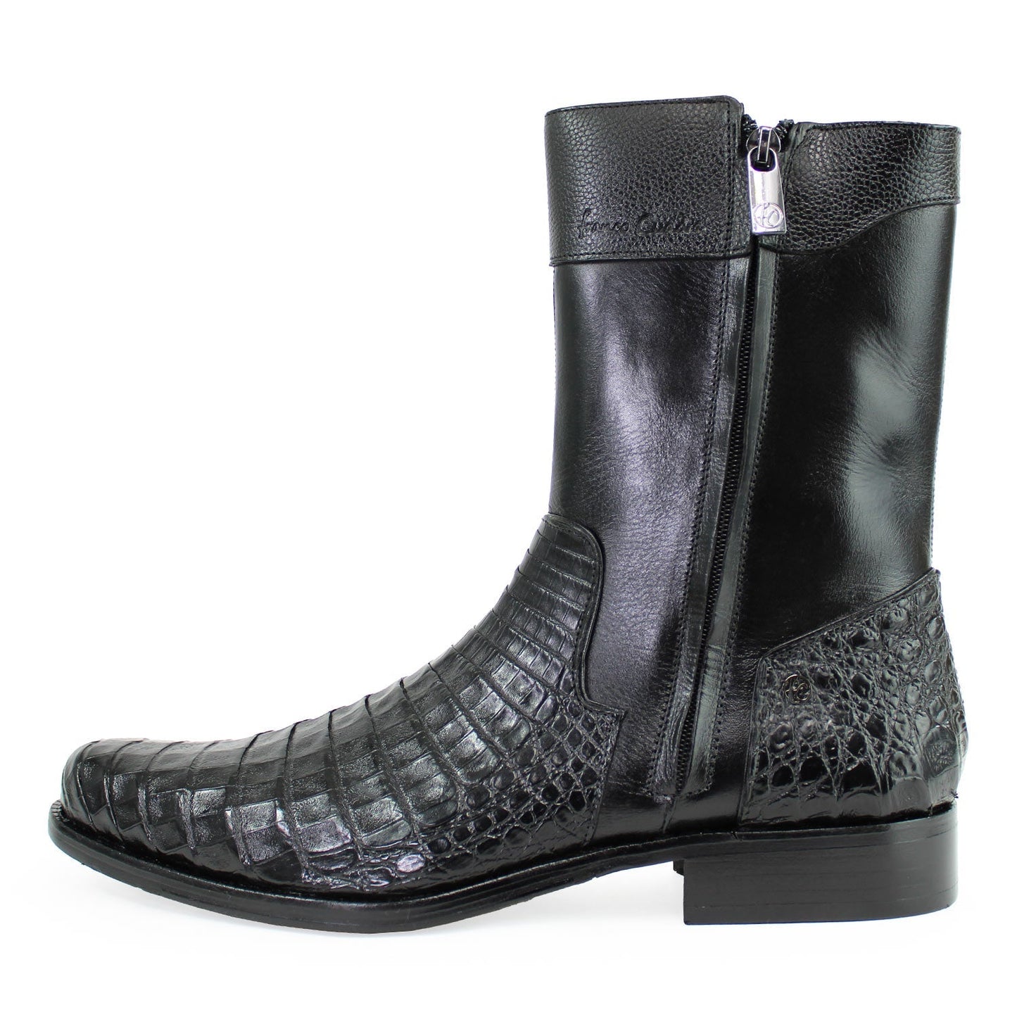 Caiman Zipper Round Toe Boot