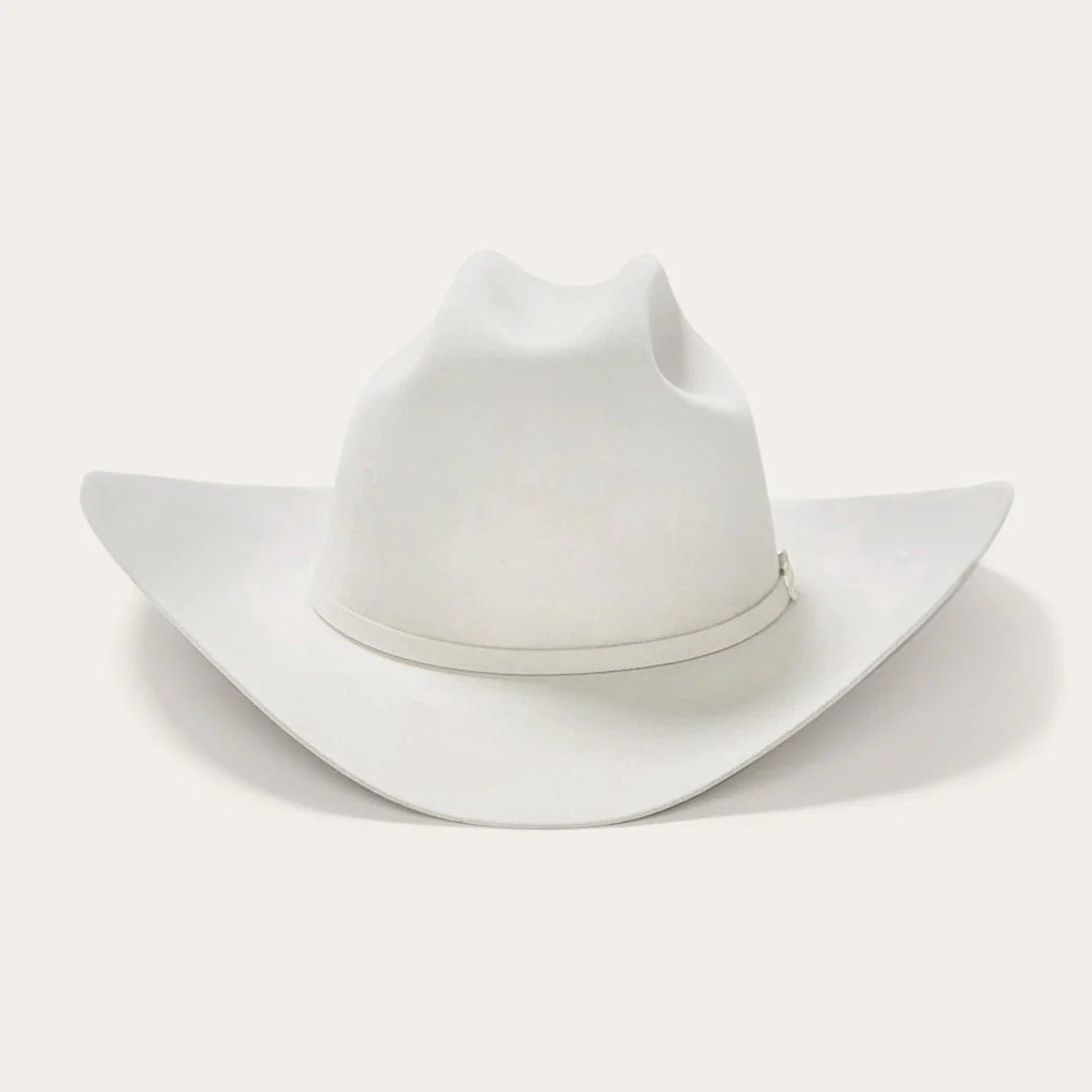 Stetson Deadwood 4X white wool cowboy hat front view