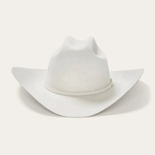 Stetson Deadwood 4X white wool cowboy hat front view