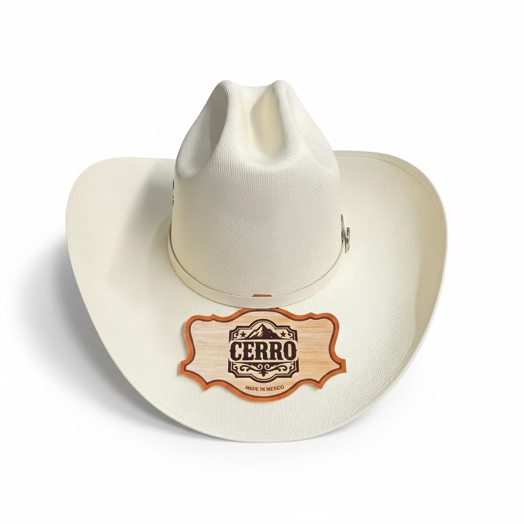 Cerro 1000X Virgen Maria White Hat Band Hat front view