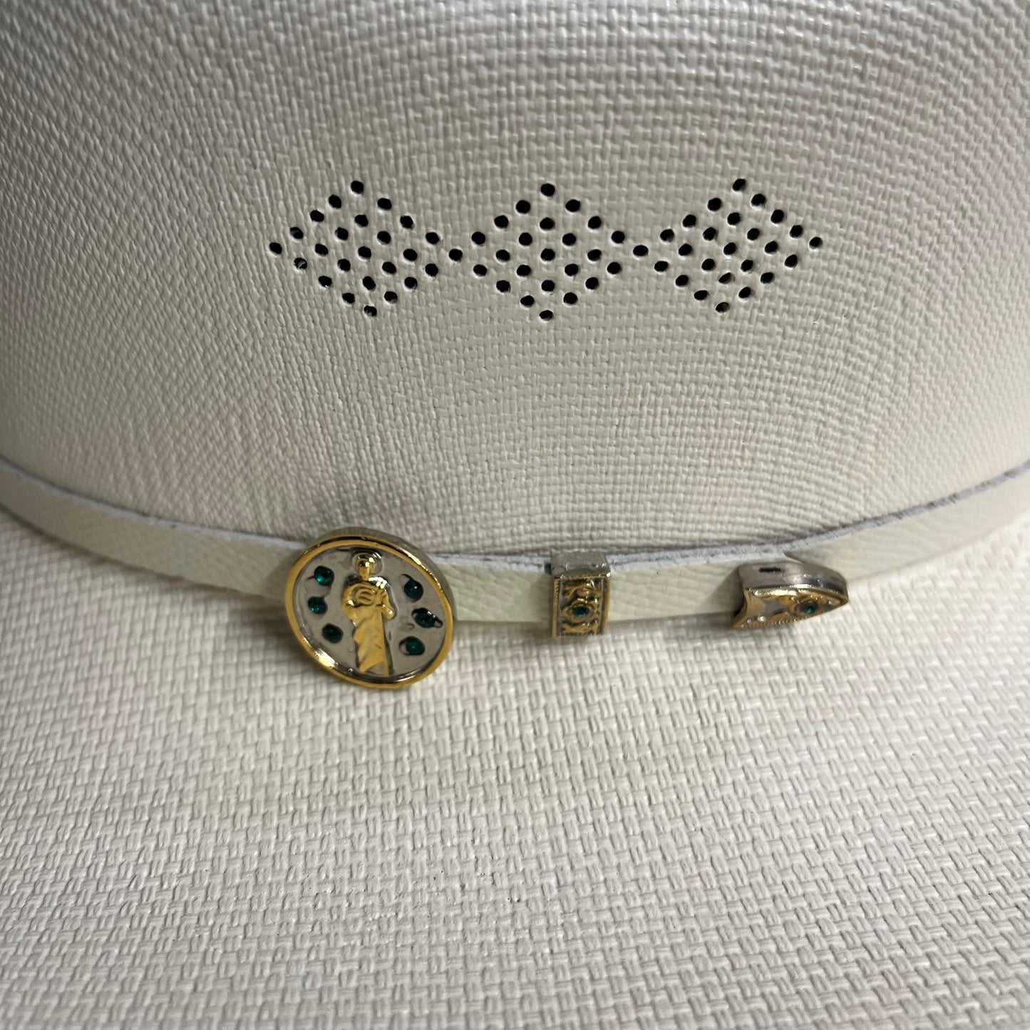 1000X San Judas White Hat Band Hat