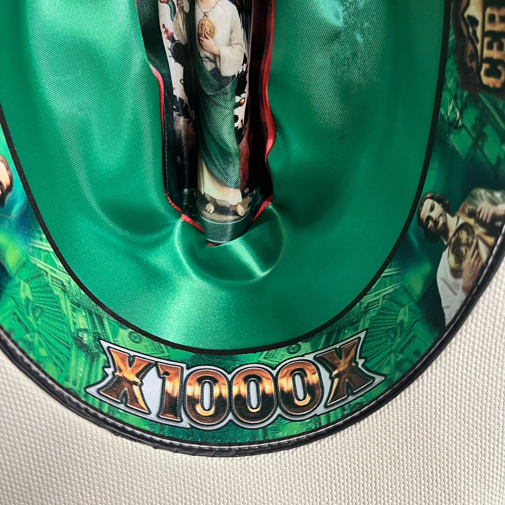 Cerro 1000X San Judas Black Hat Band Hat interior lining detail