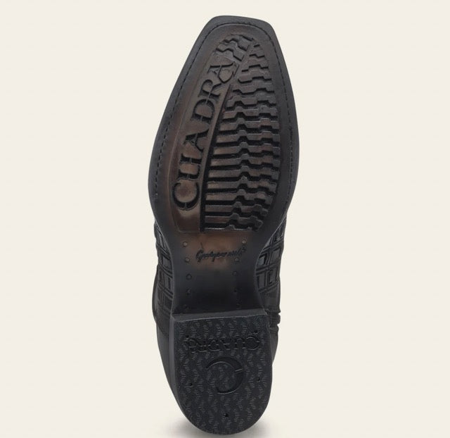 Chocolate & Black Laser & Woven & Zipper Boot