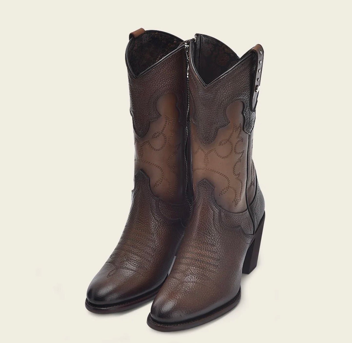Western Style Brown Cowboy Boots