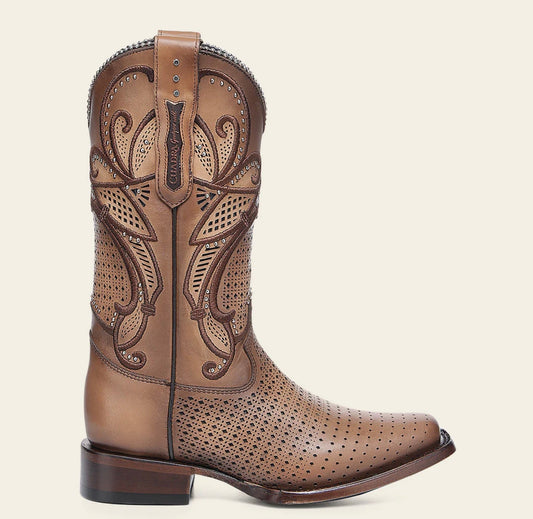 Western Rodeo Light Brown Bovine Boot
