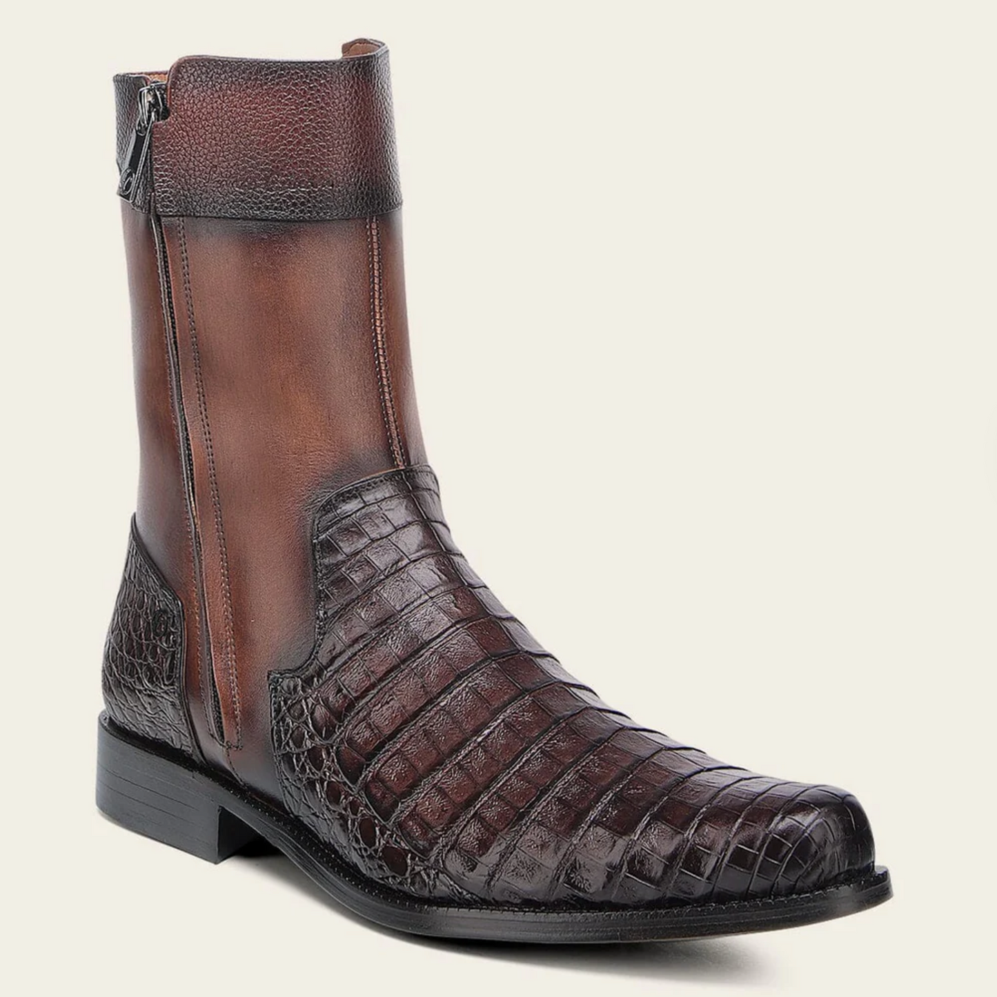 Bota de vestir de piel de cocodrilo genuina