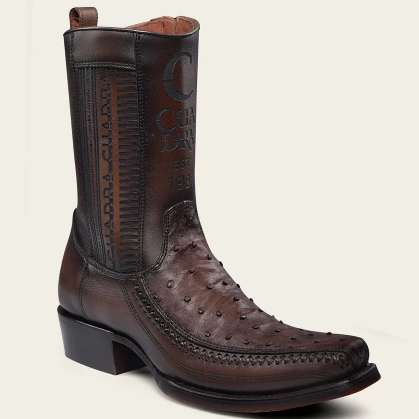 Genuine Ostrich Leather Casual Boot