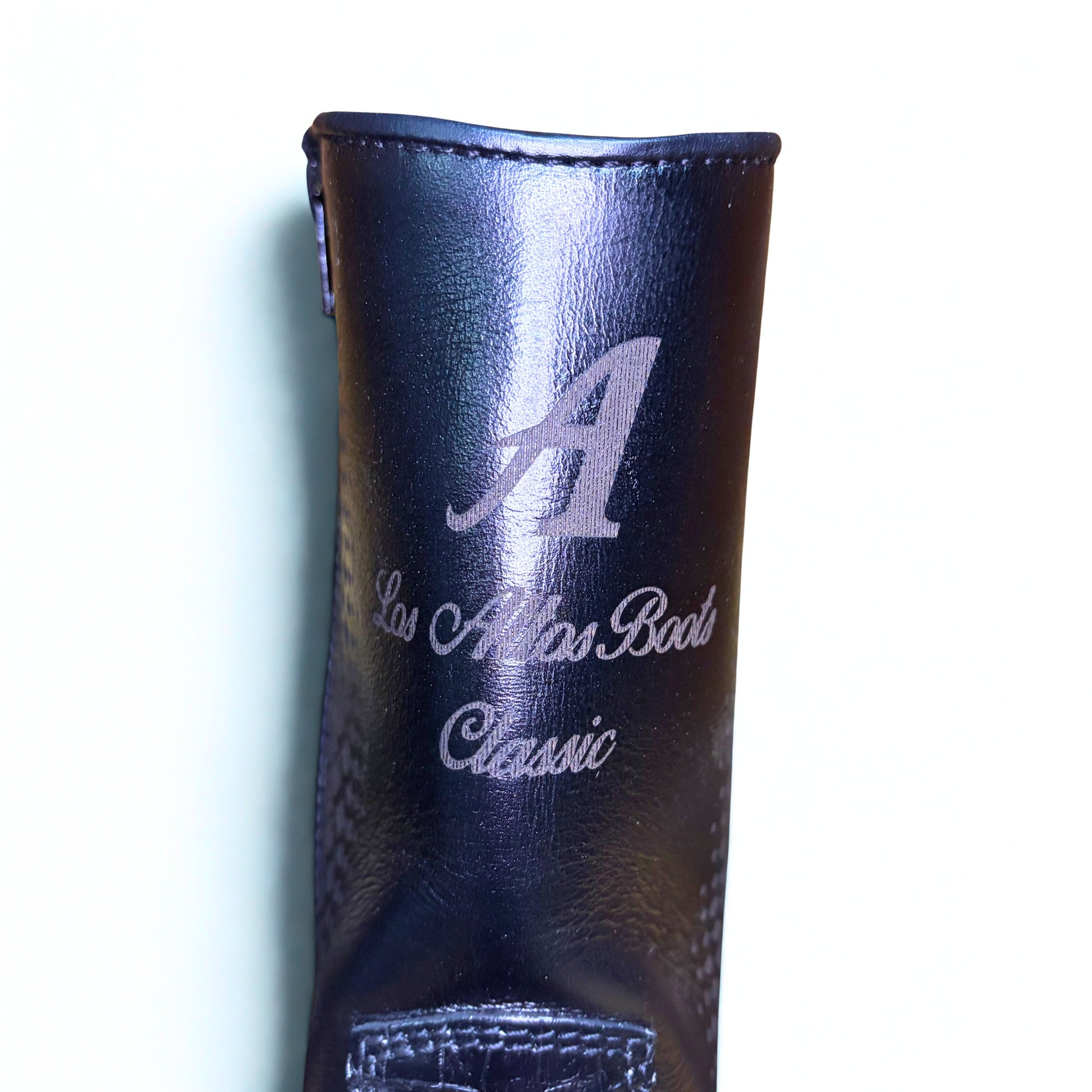 Los Altos Caiman Belly 7X Toe Low Shaft Boot close detail